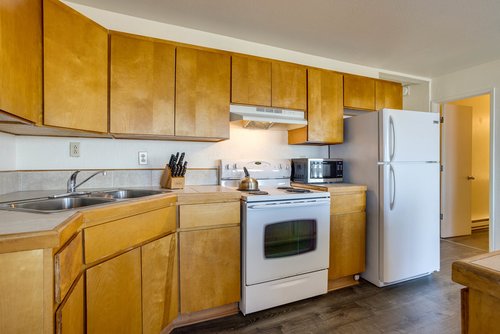 Cook your meals or bring in yummy takeout from local restaurants.