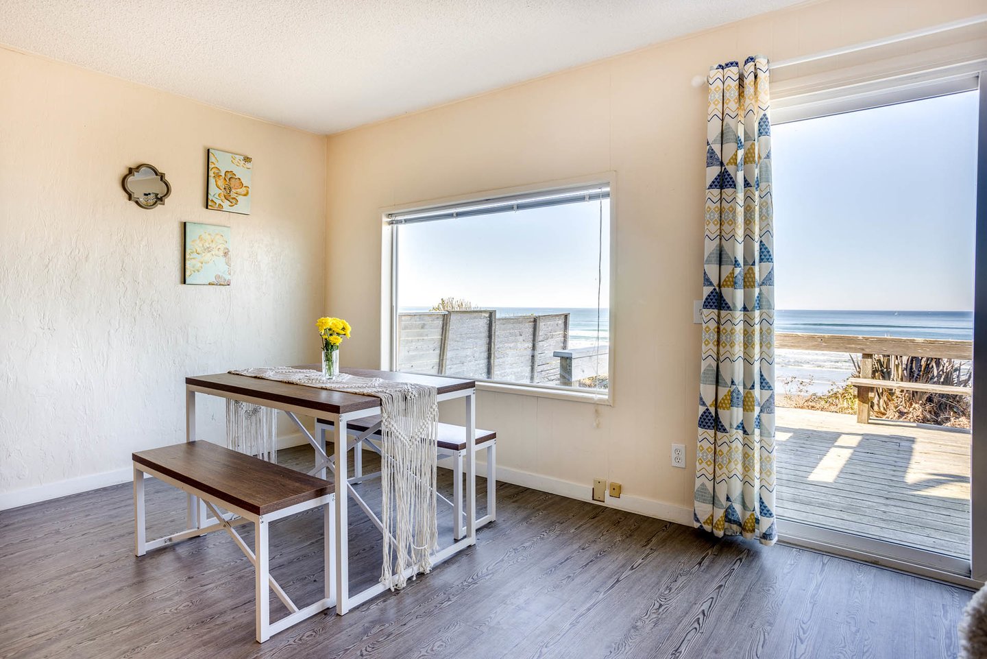 Enjoy your meal with ocean views.