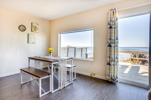 Enjoy your meal with ocean views.