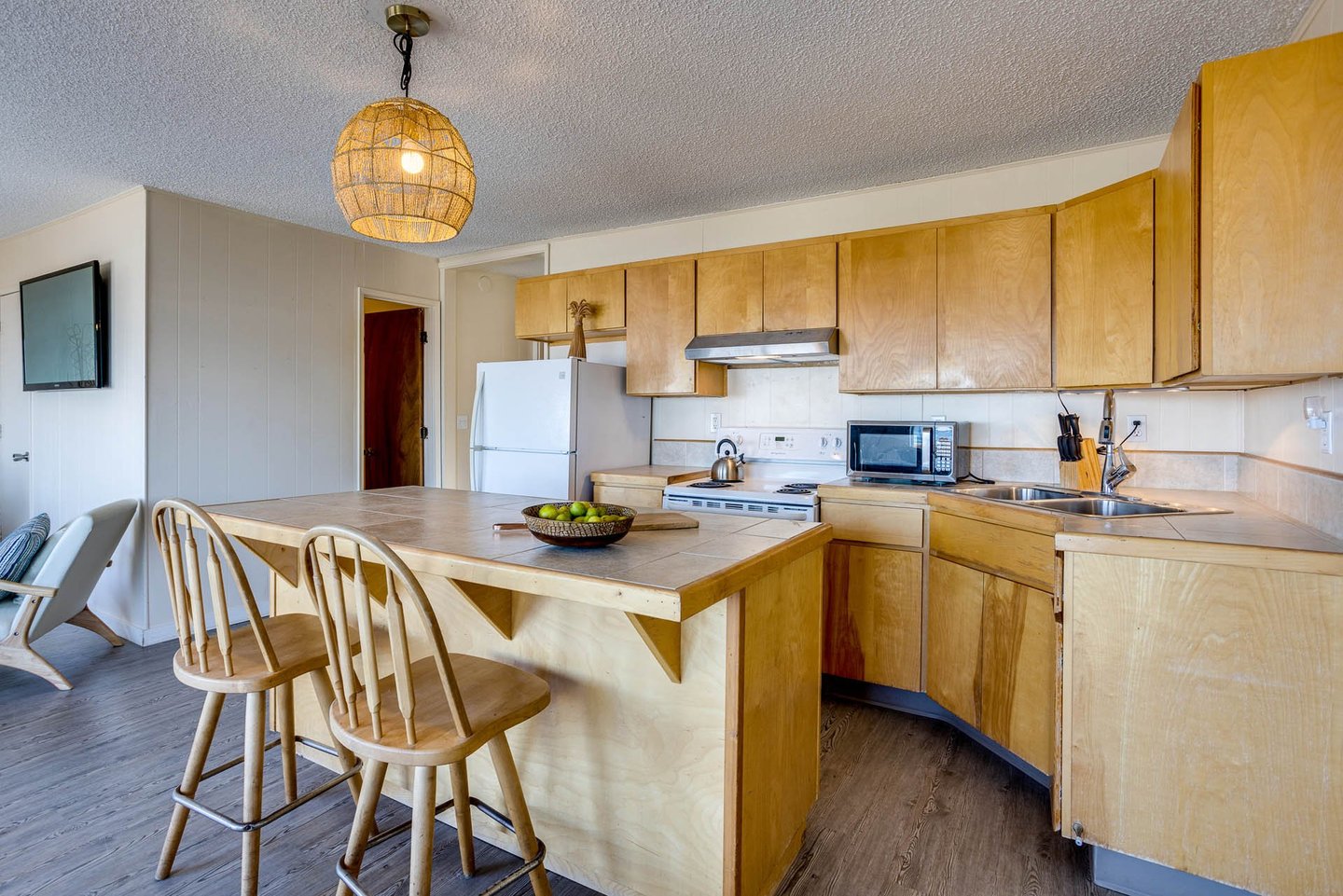 Extra stools for you to watch the cook in the kitchen!