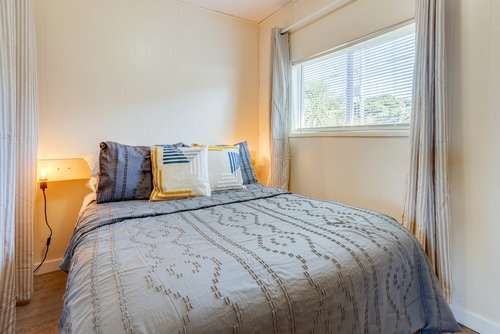 The second  bedroom has a full size bed.