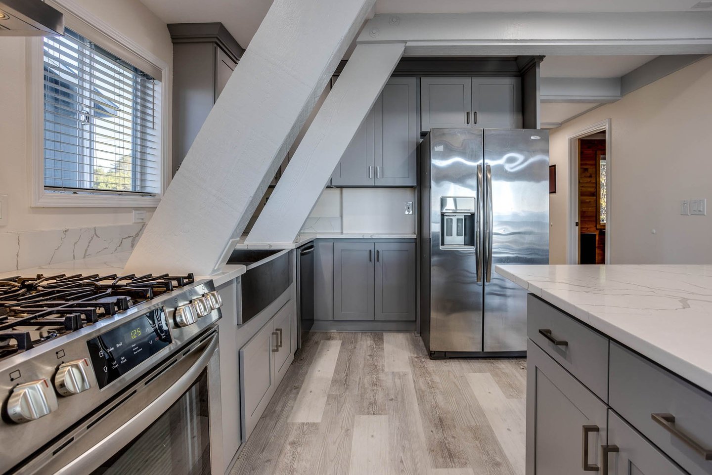 The galley kitchen has everything you need!
