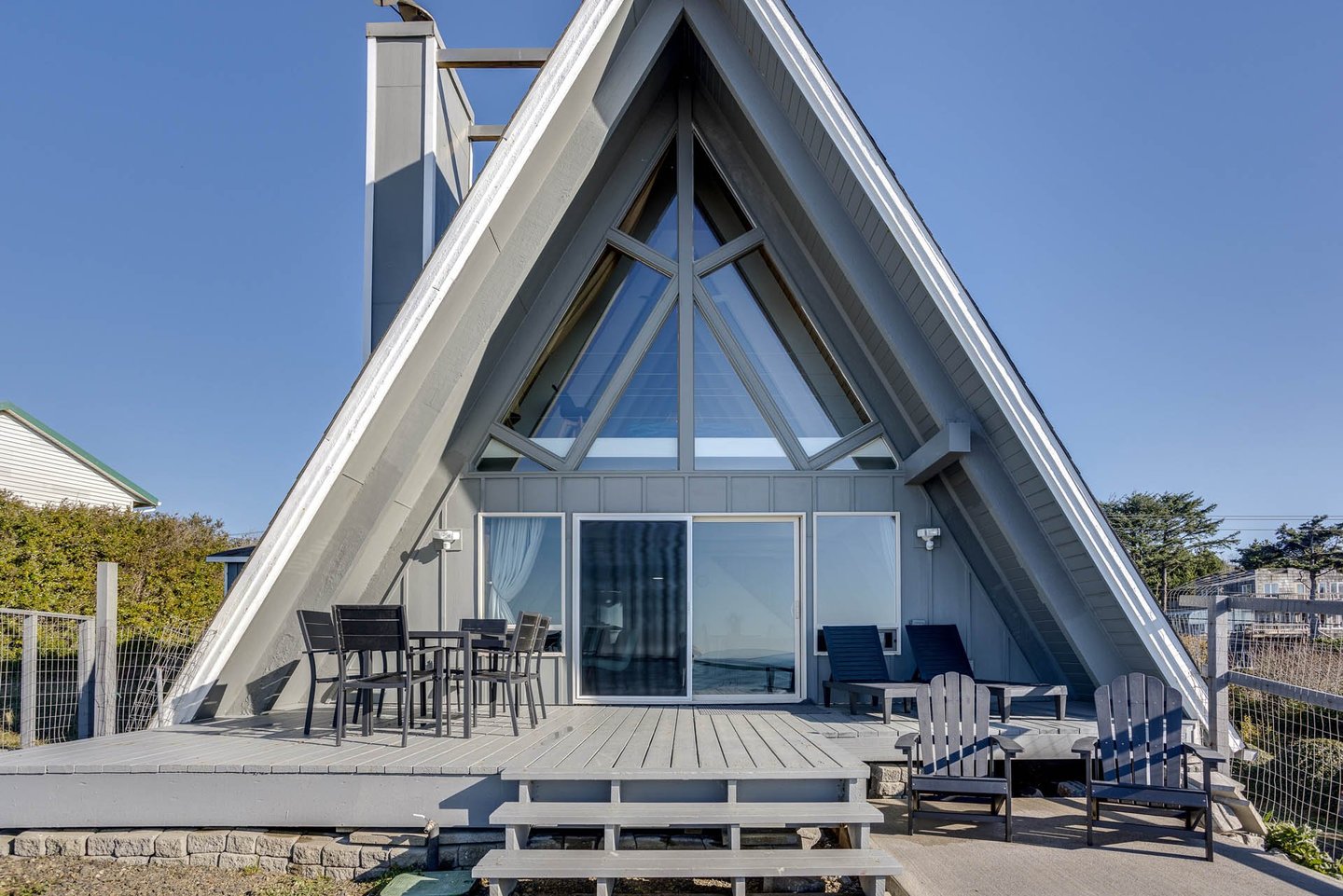 Big deck adds to the living space.