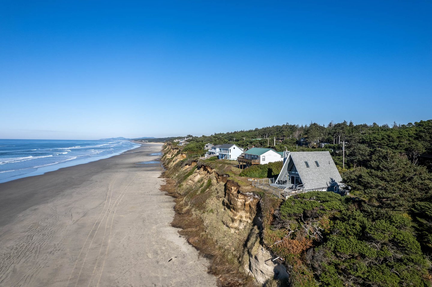 To the north is miles of sandy beaches.