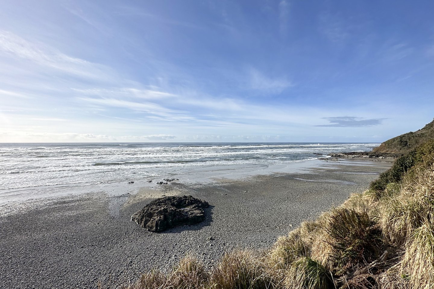 Search for shells and agates on the beach.