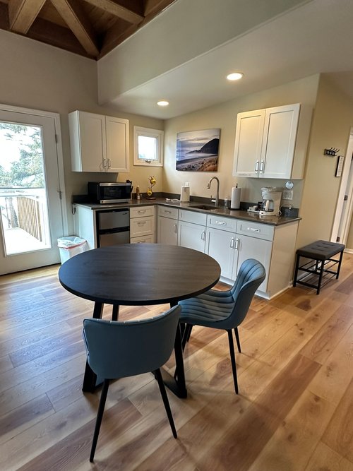 Table for two is perfect for an intimate dinner.