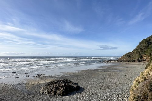 Search for shells and agates on the beach.