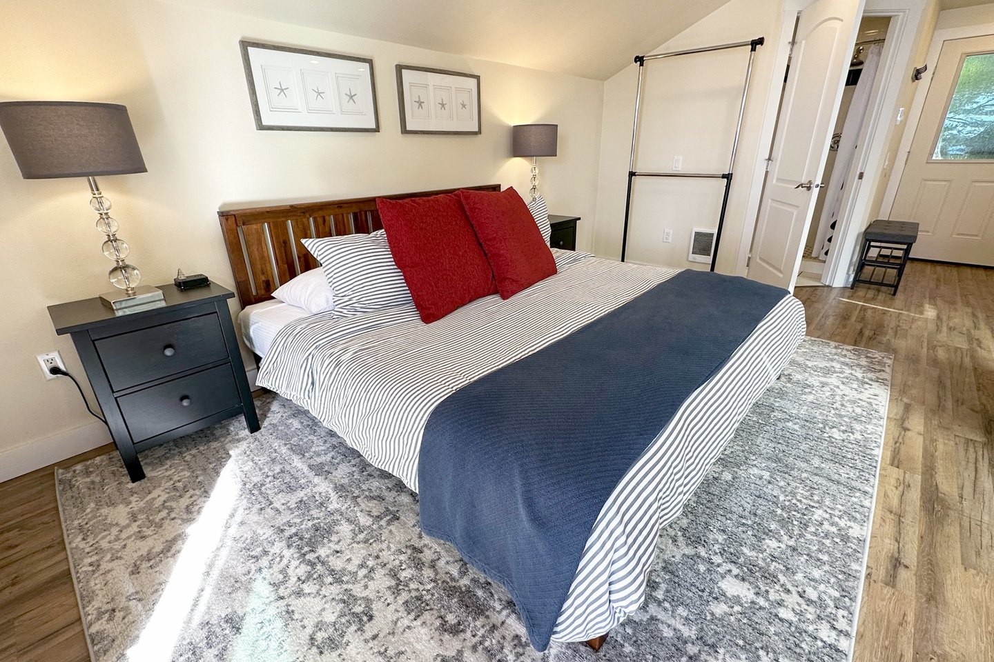 Cozy up in the king bed in this studio.