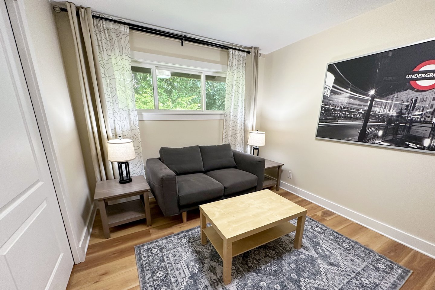 The third bedroom boasts a full size sofa sleeper.