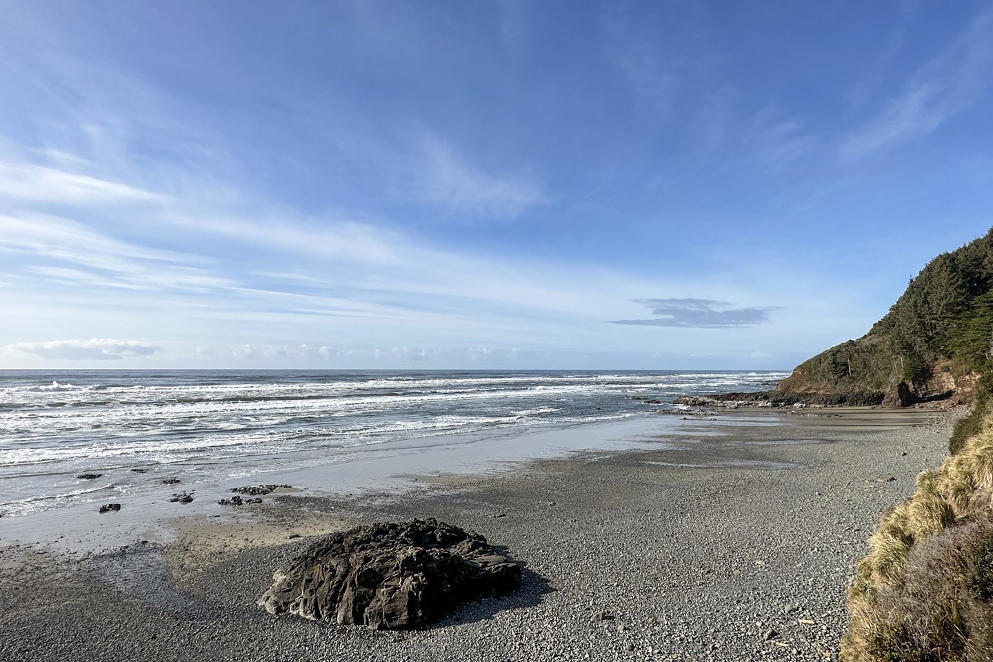 Search for shells and agates on the beach.