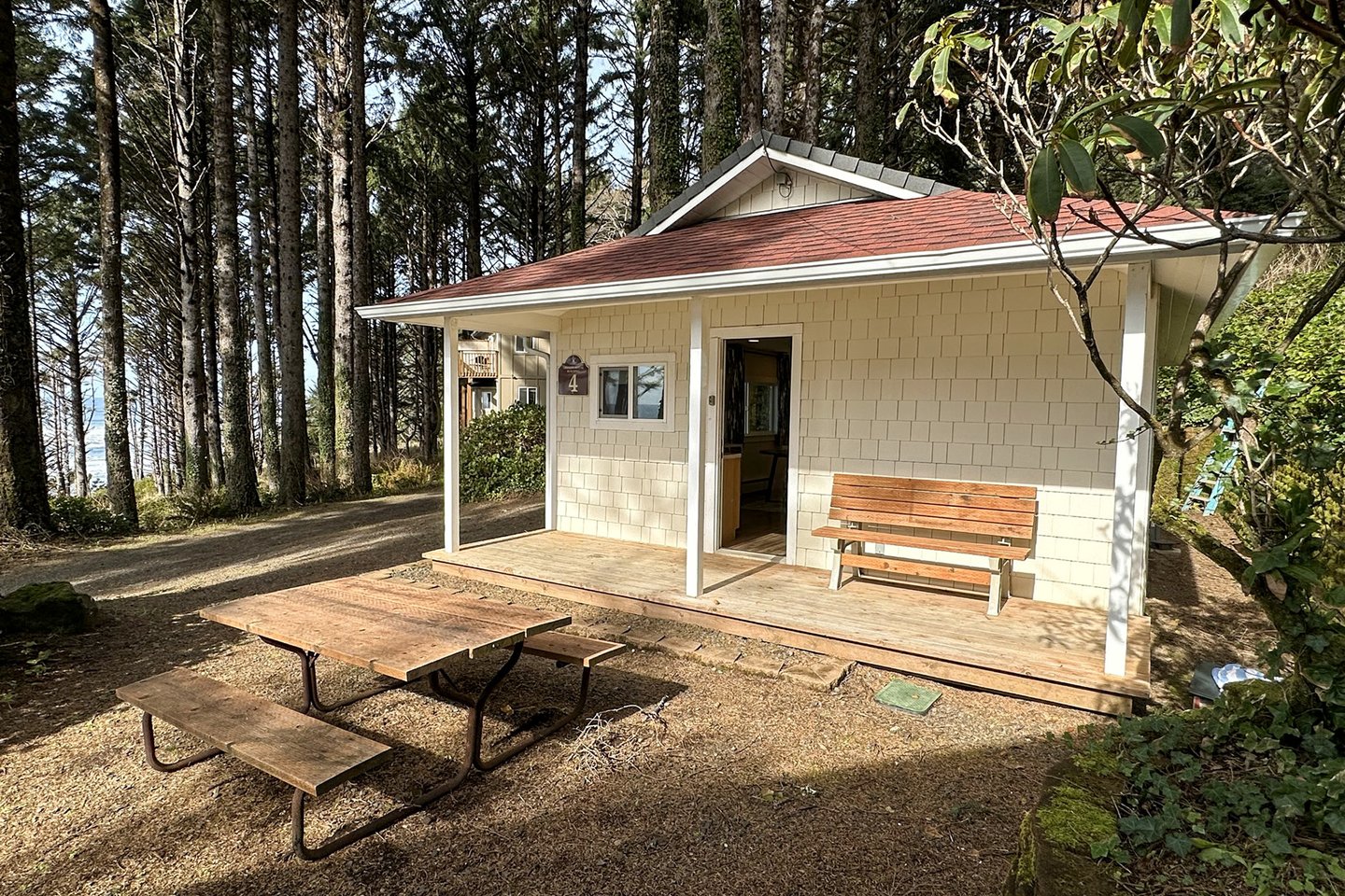 Enjoy a picnic in front of the cottage.