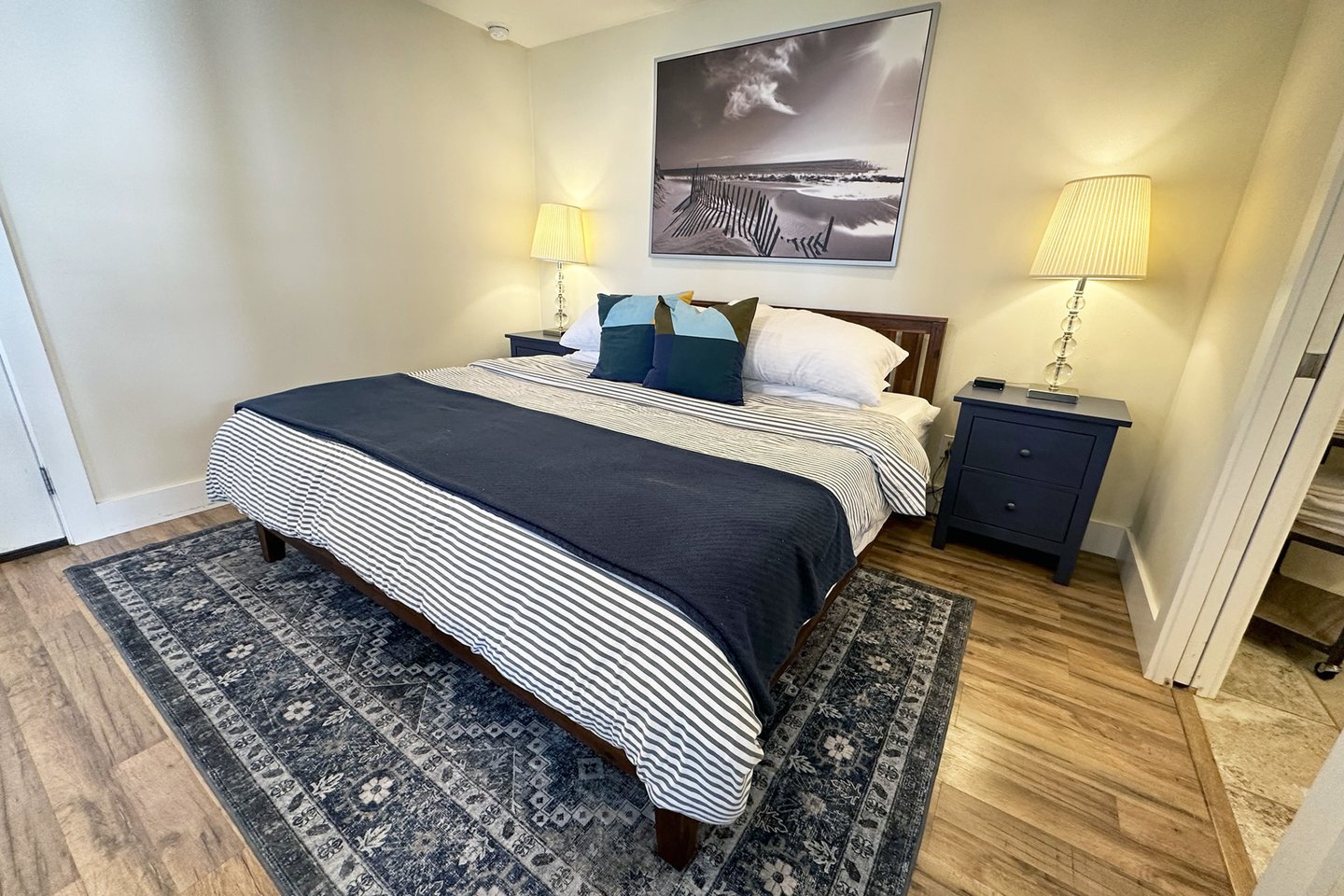 Relax in the king bed.