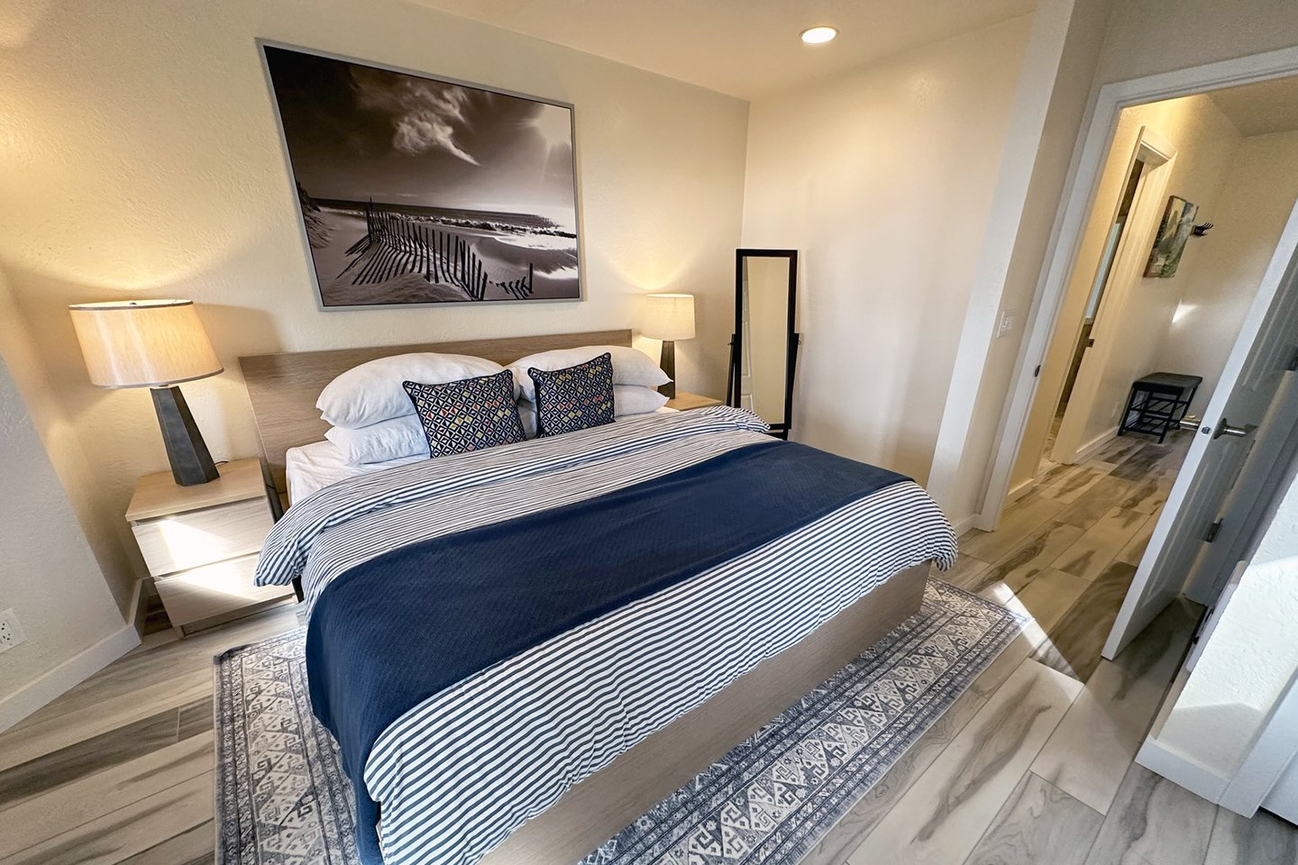 Get a great nights sleep in this king bed.
