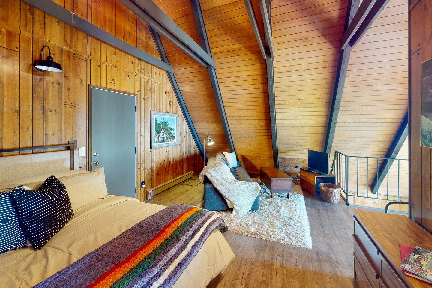 A queen sleeper is also in the loft.