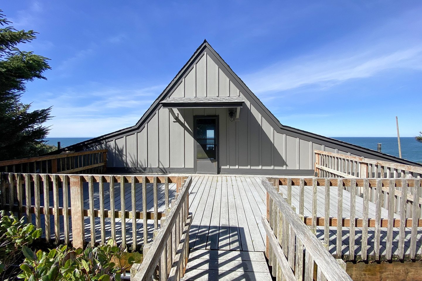 The deck over the carport with access to the loft.