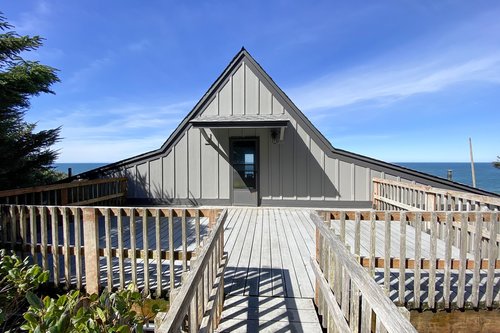 The deck over the carport with access to the loft.