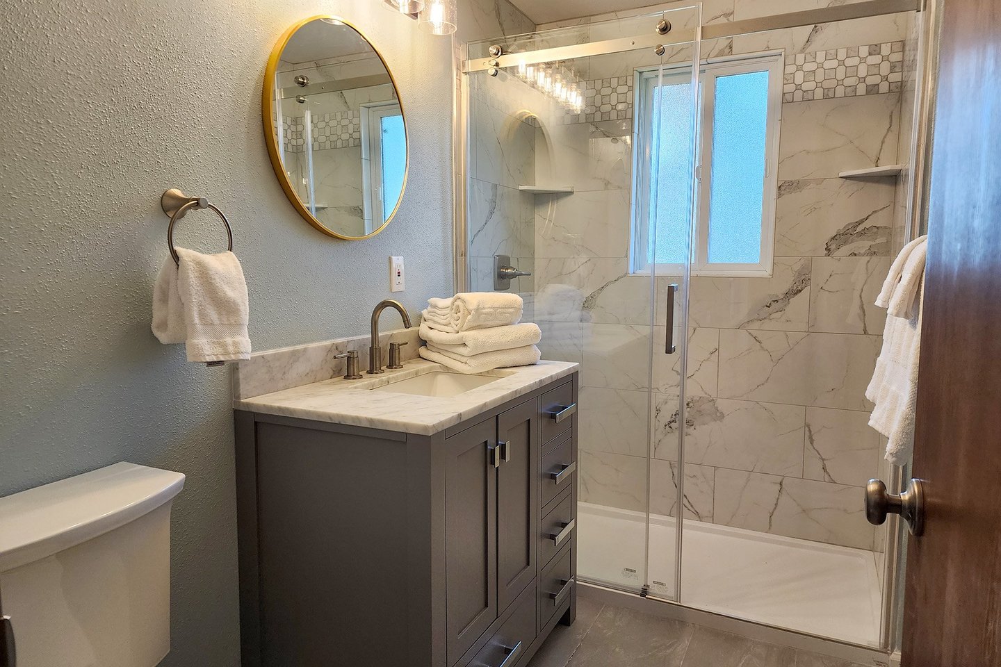 Downstairs shared bath.