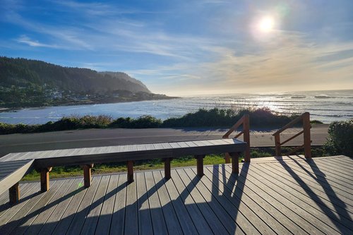 Beautiful ocean views from the deck.