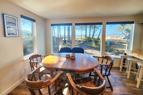 Enjoy a favorite meal or game time at the dining table.