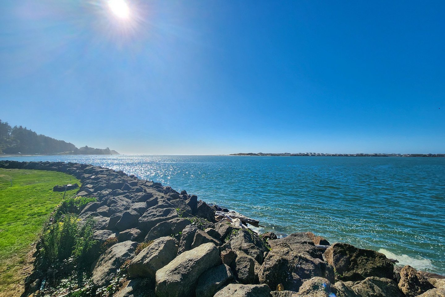 Look out toward the ocean and watch the fishing boats.