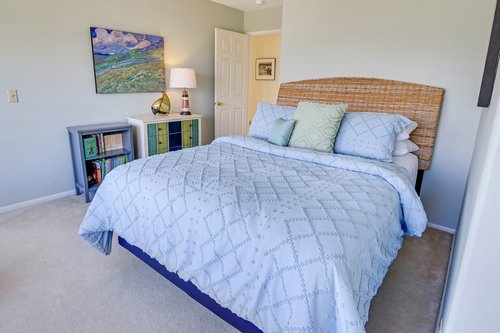 Cozy up in the queen bed and drift to sleep.