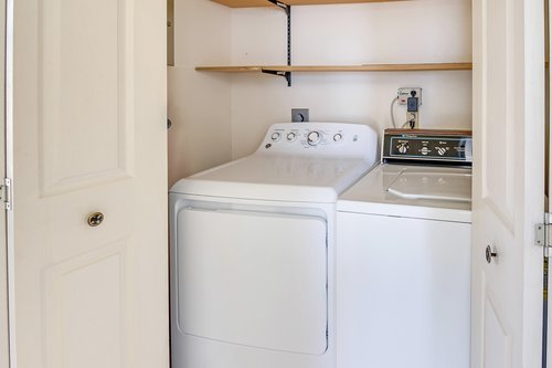 Washer and dryer for your convenience.