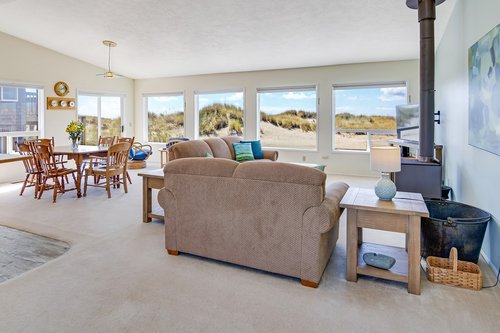 Open concept with plenty of room and coastal views.