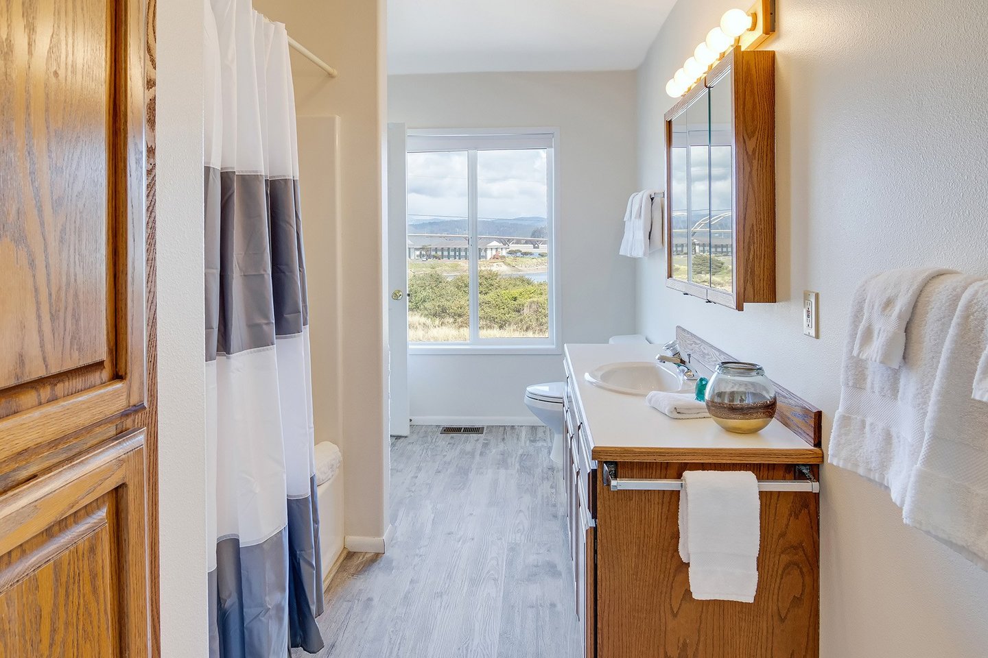 Second bathroom is connected to the hallway and the second bedroom.