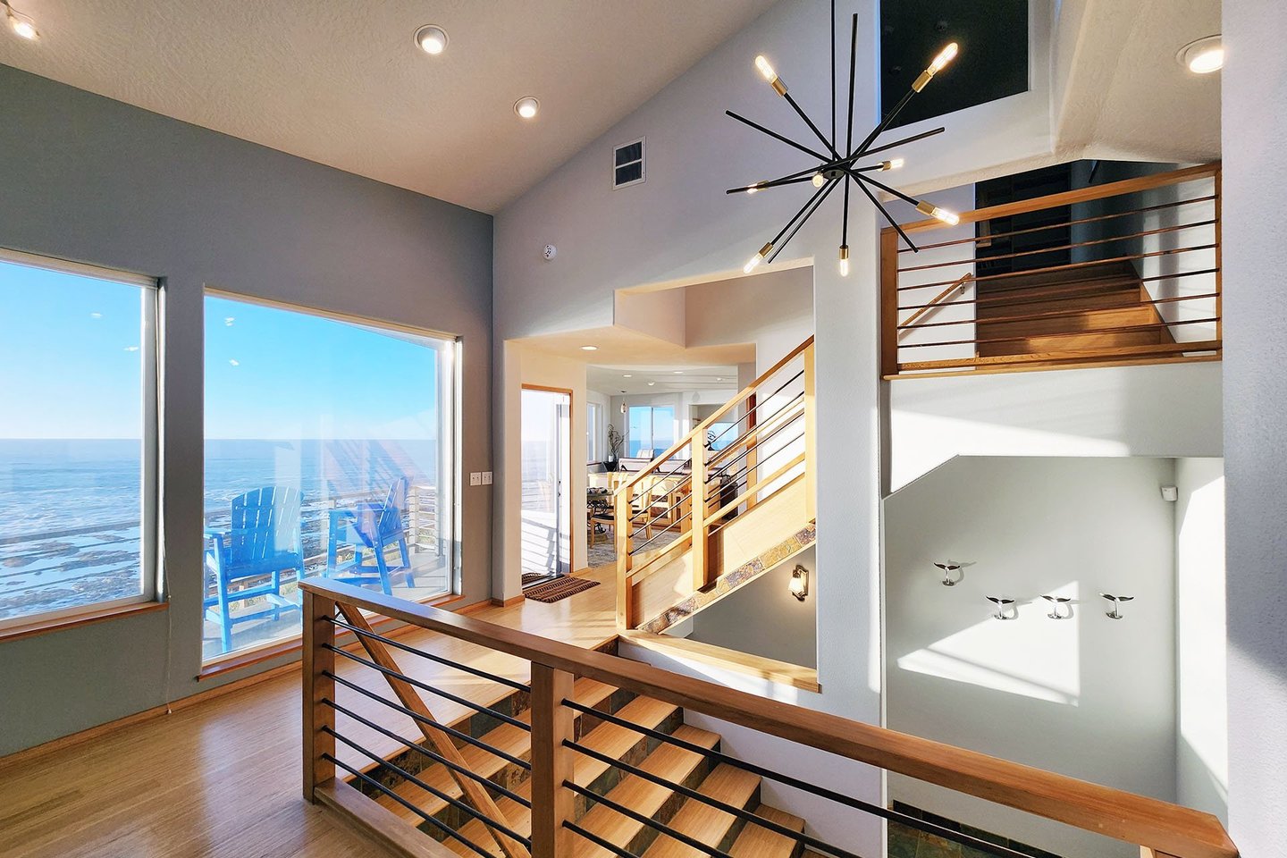 This stairway takes you from the entry all the way up to the top floor.