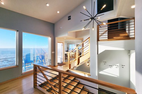 This stairway takes you from the entry all the way up to the top floor.