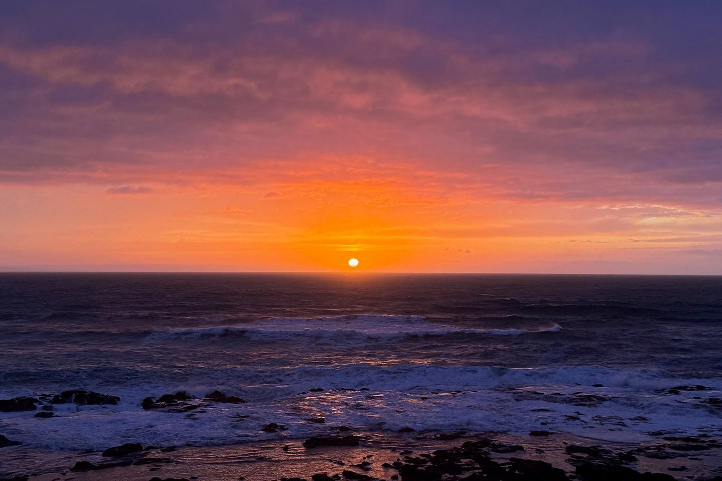 One of our fabulous sunsets captured from this ocean front house.