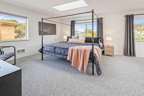 The main floor bedroom is very spacious.