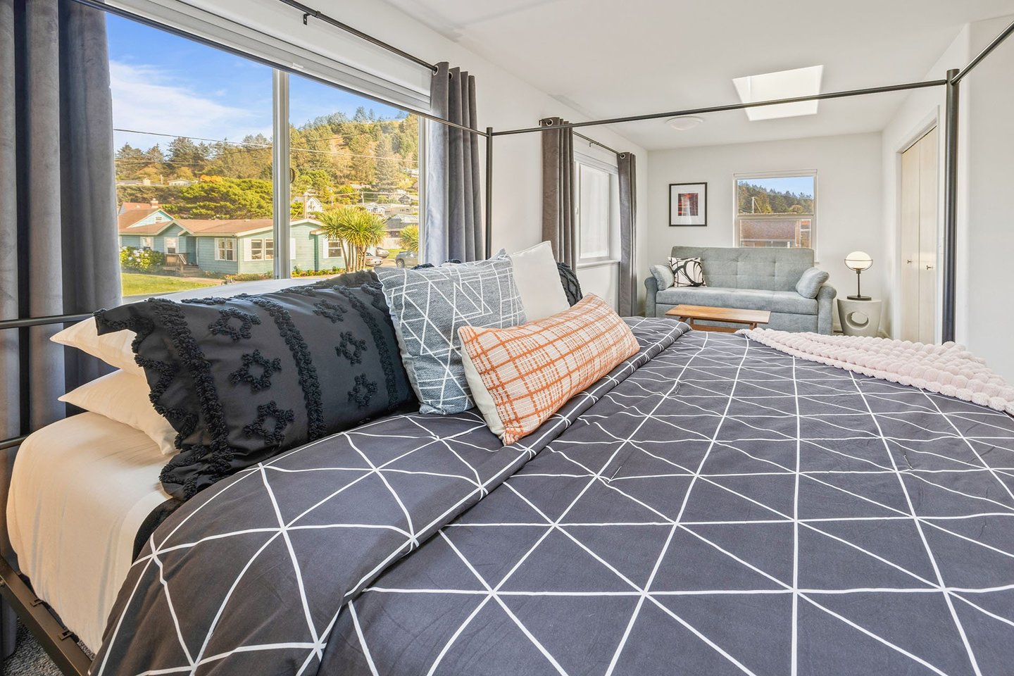 The primary bedroom has a King bed to relax in.