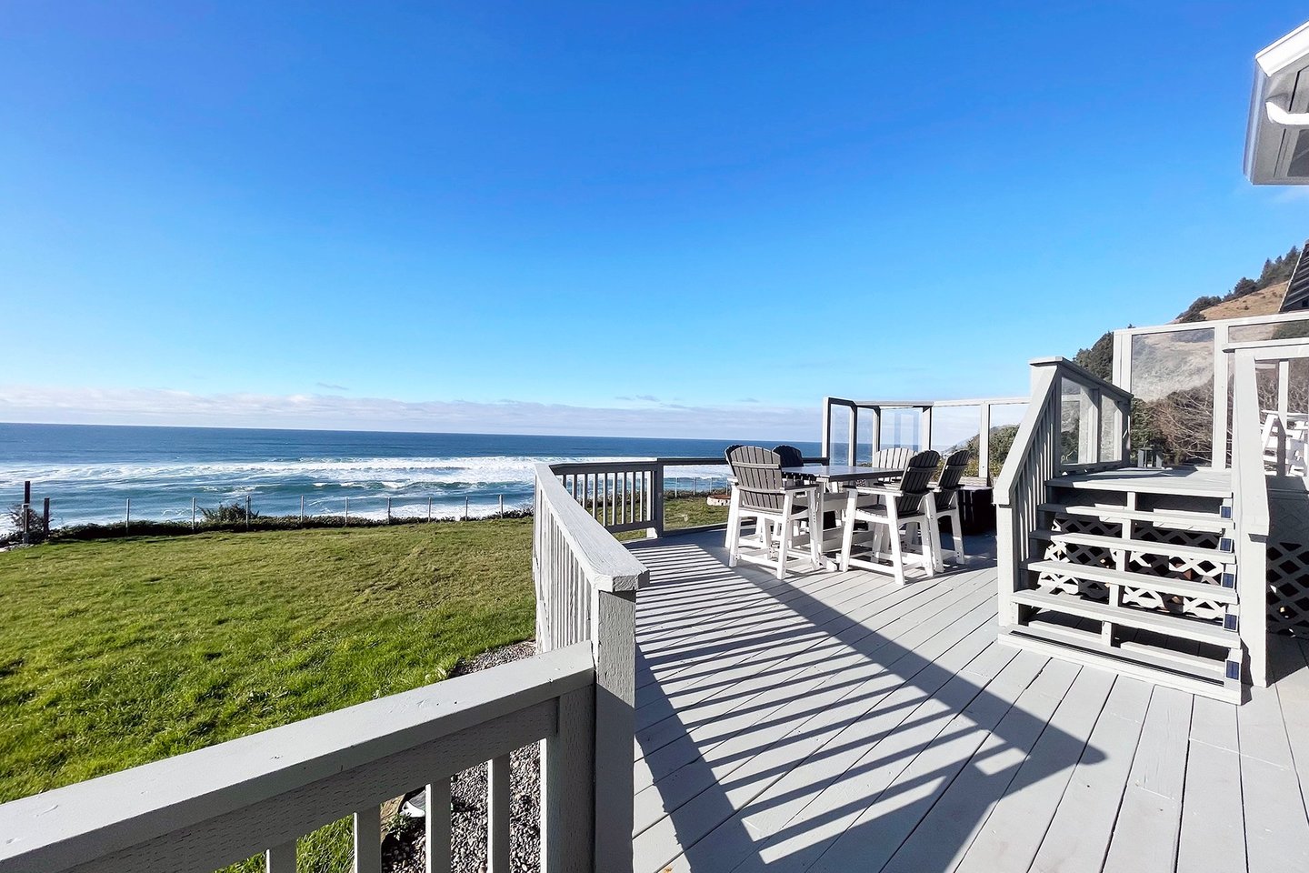 Large west facing deck.