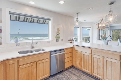 Bright and airy kitchen.