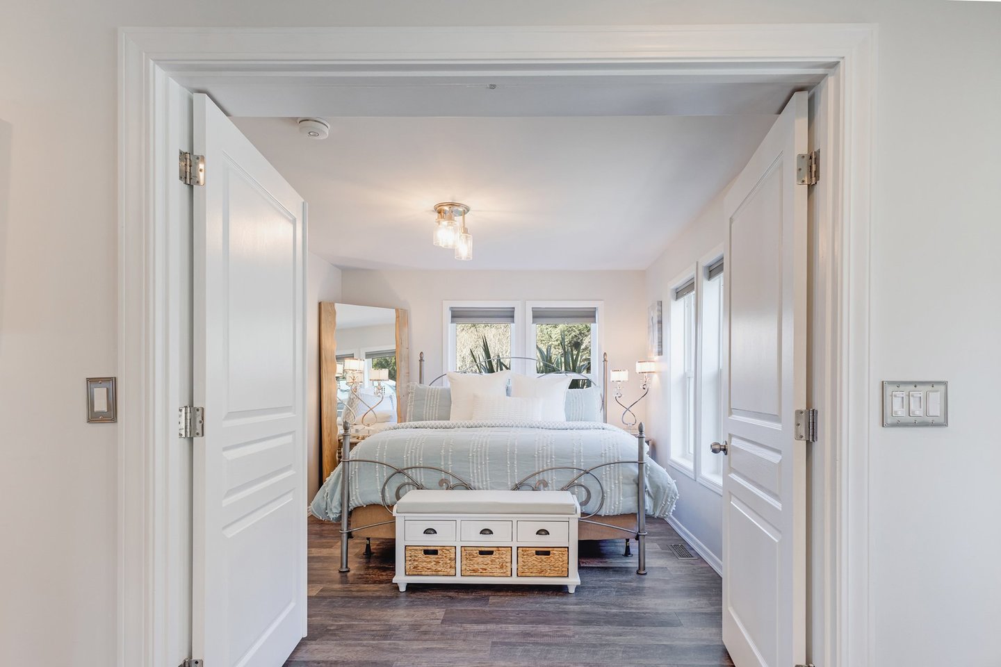 Beautiful and bright bedroom on the ground floor.