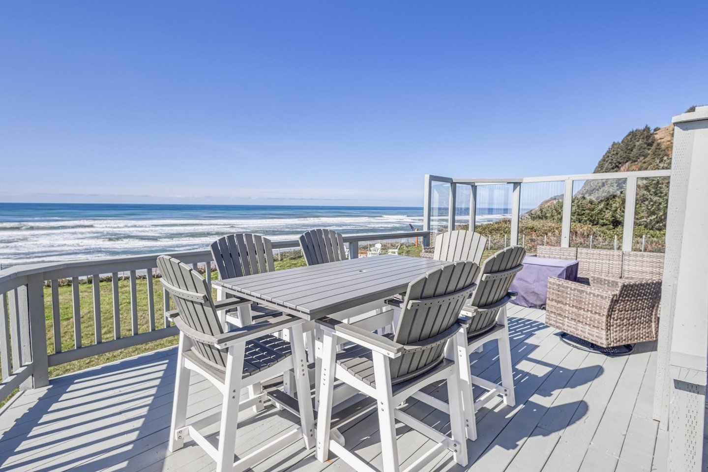 Perfect spot to enjoy a meal and fresh sea air.
