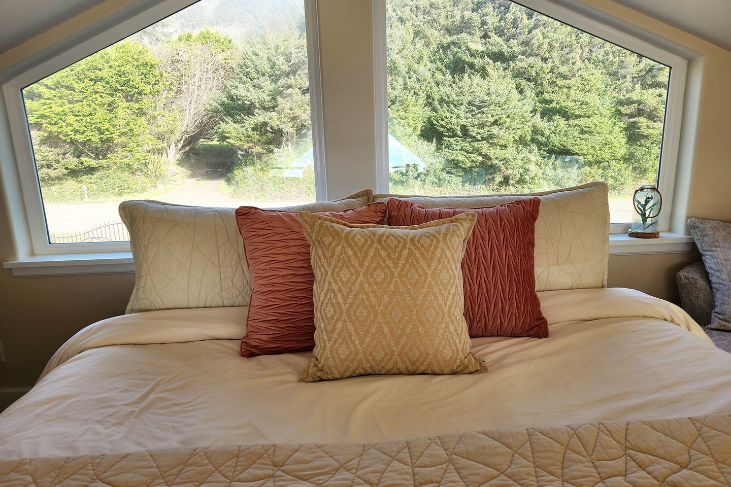 King bed in the loft