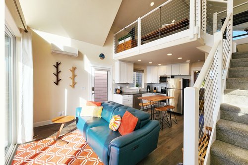 Bright and airy with ocean views from both levels.