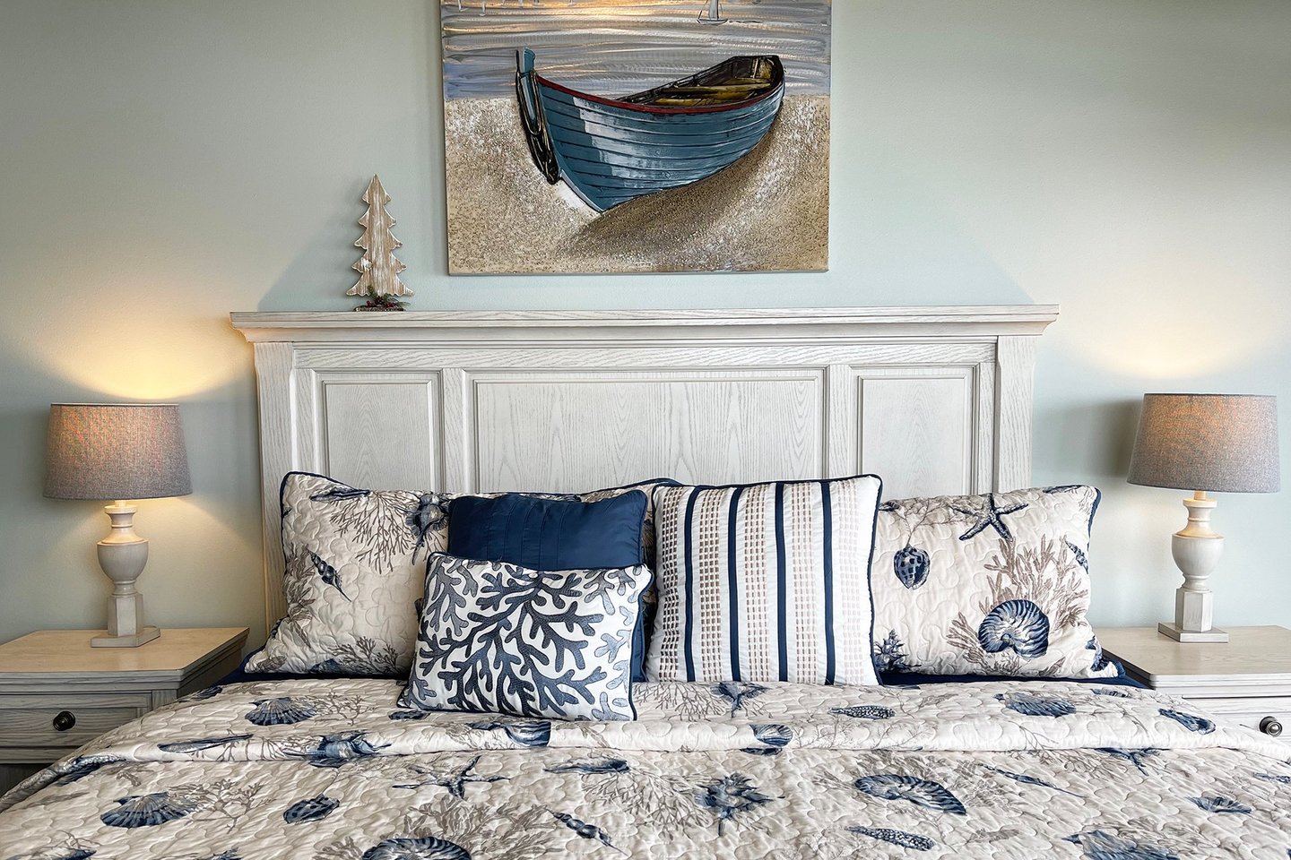 Cozy up in the King bed in the Primary bedroom (bedroom 6)