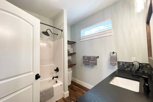 Second bath in the hall on the entry level.