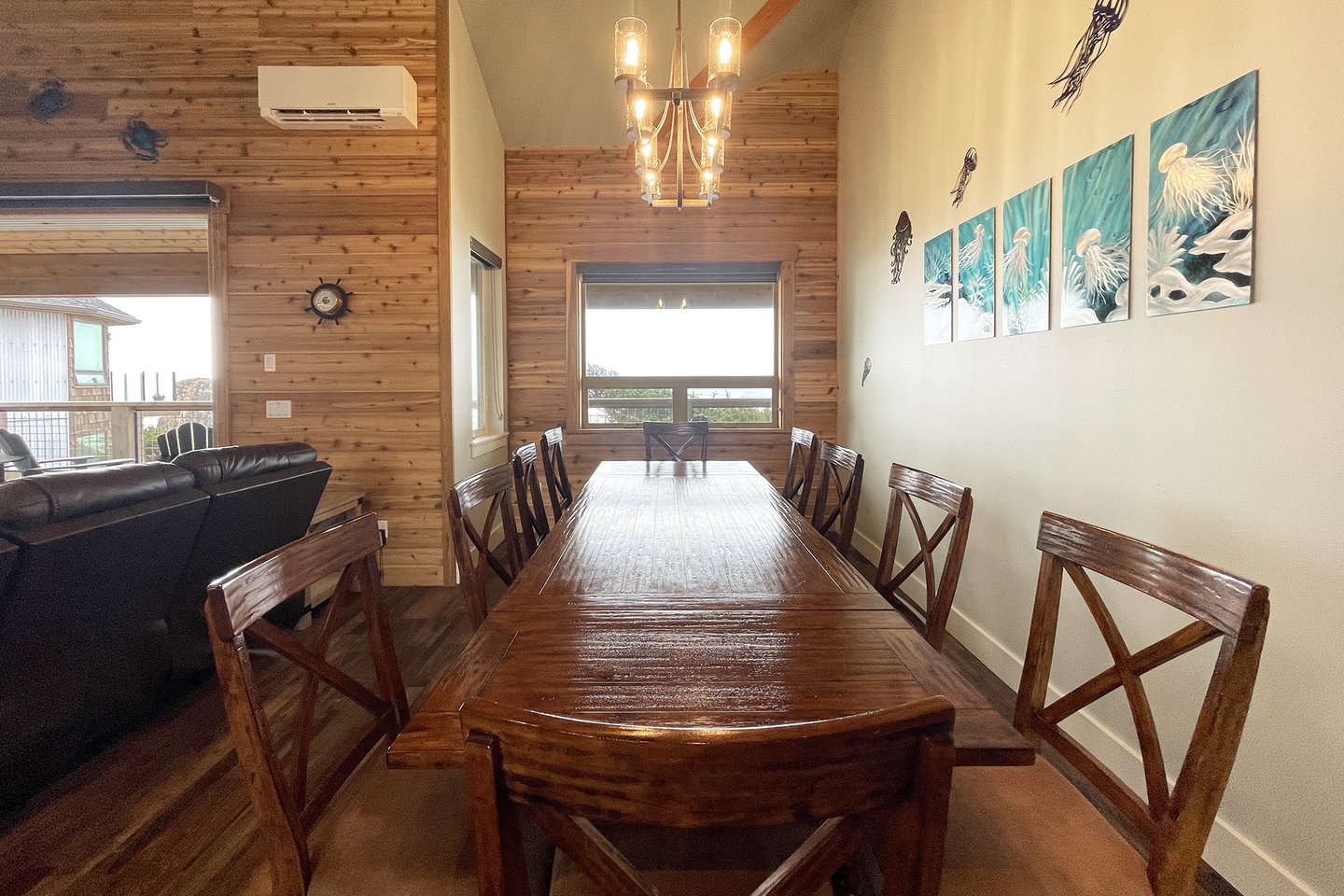 Large dining room table to gather the family around.