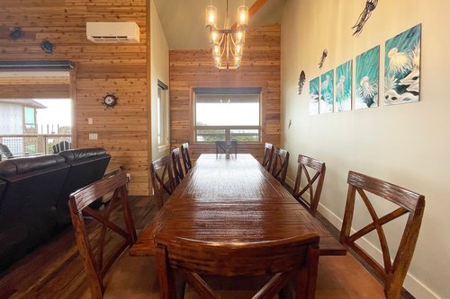 Large dining room table to gather the family around.