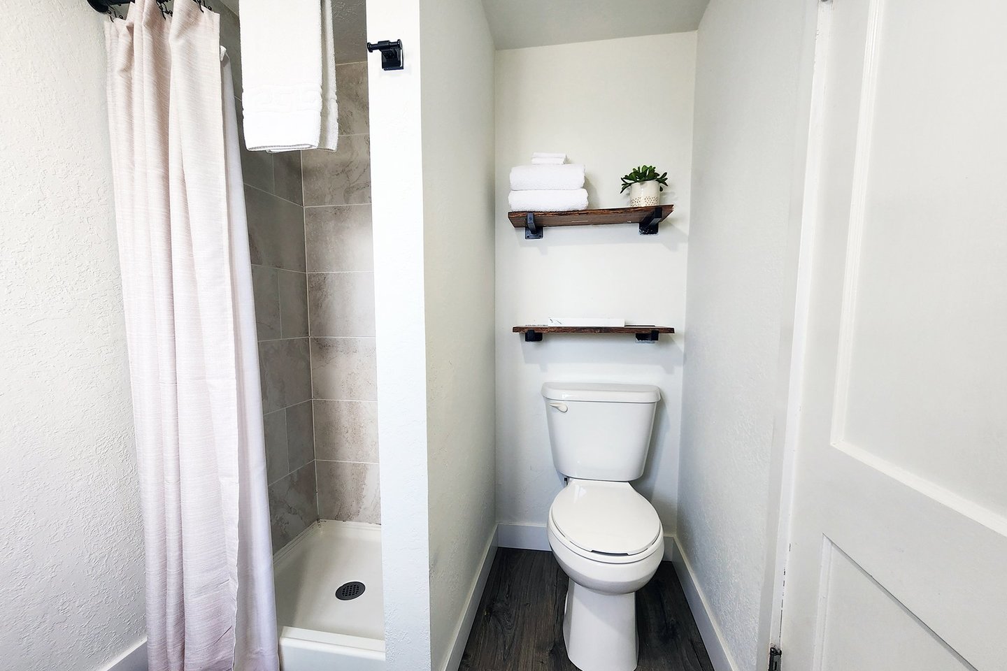 The full bath includes a shower.