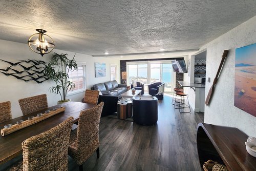 Open concept living/dining/kitchen.