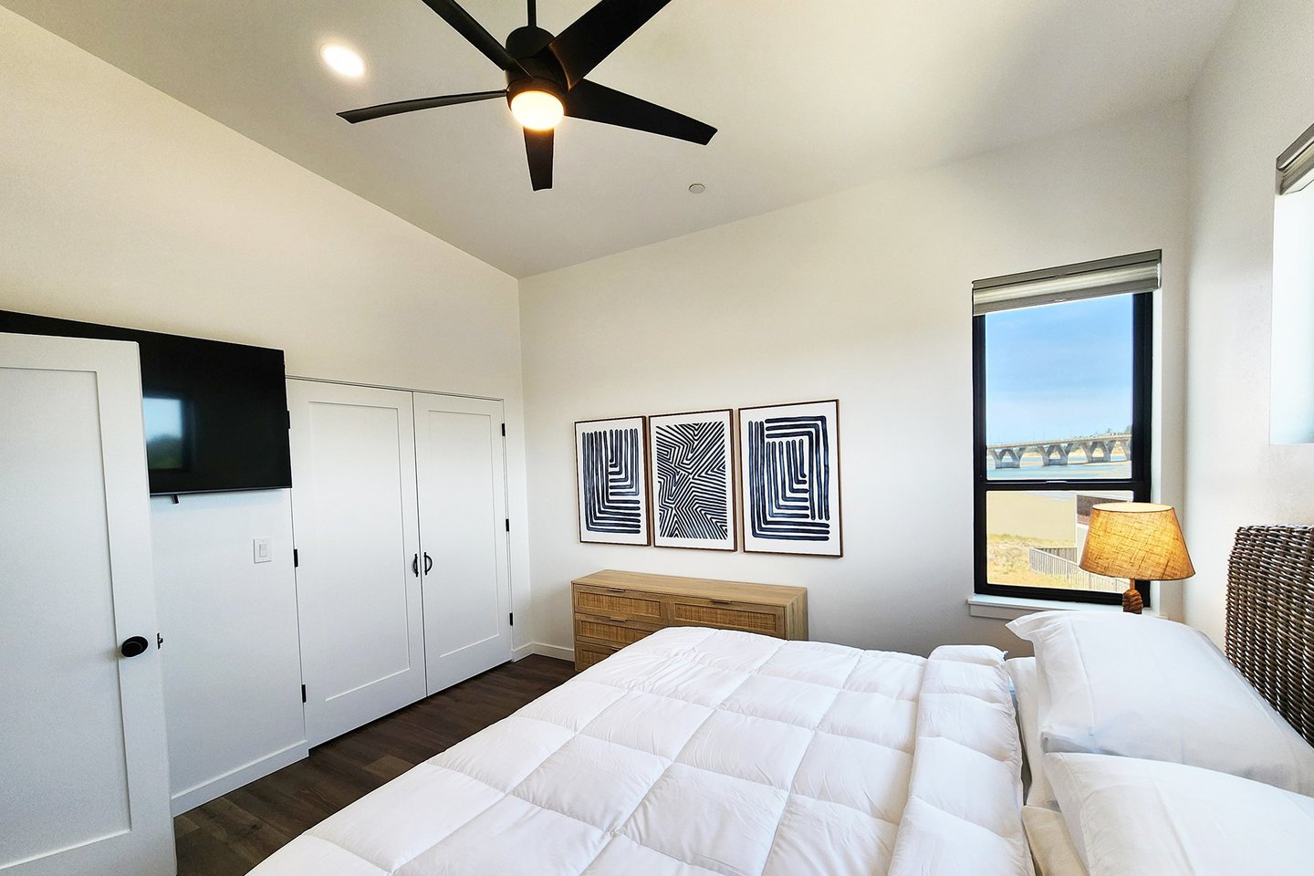 Primary suite with view of the Alsea Bay and Bridge!