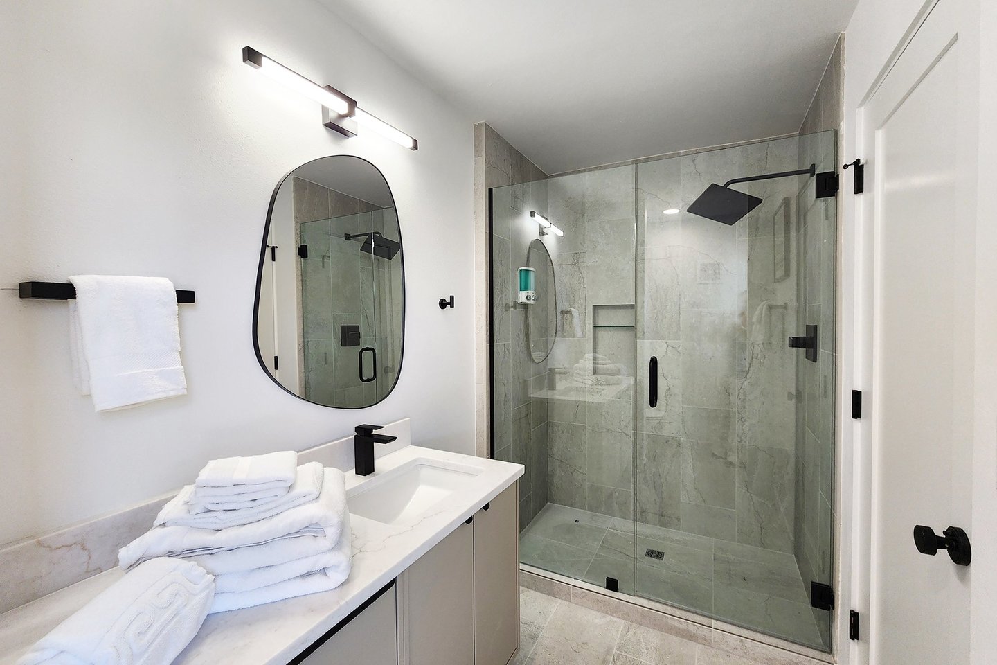 Primary bedroom with ensuite bath.