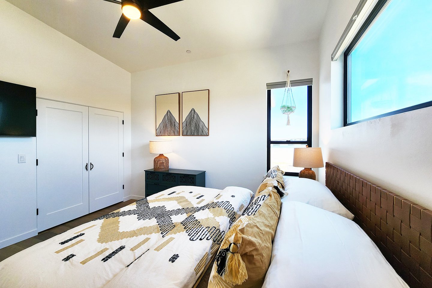 Relax in the king bed with views of Alsea Bay and Bridge