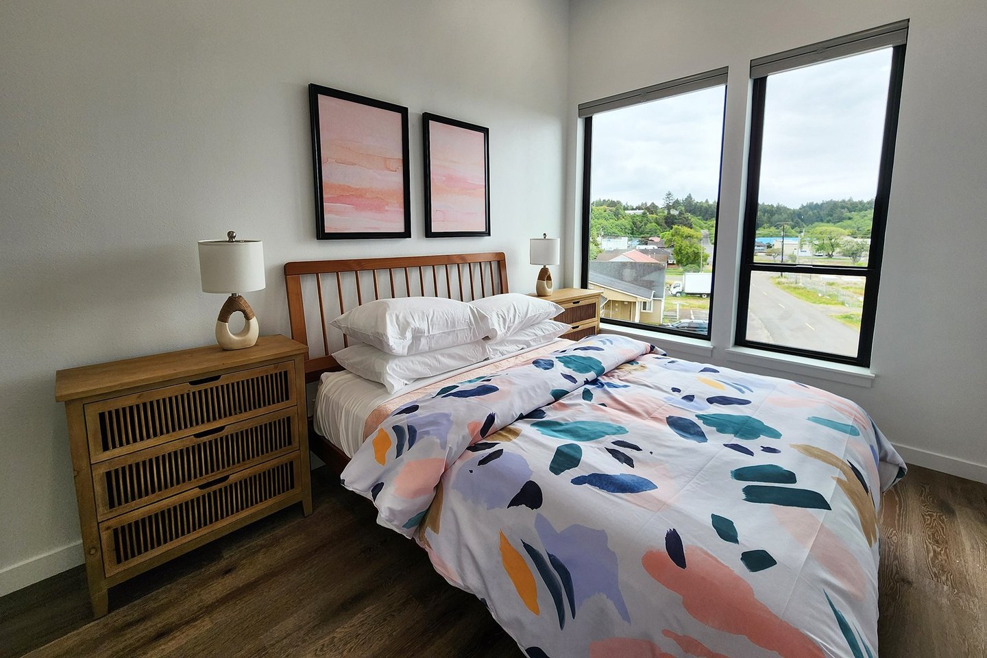 Second bedroom on the third floor with a comfy queen bed,