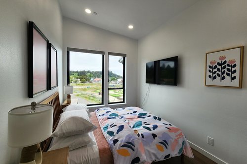 Watch your favorite late night show from the comfort of bed.